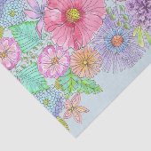 Papier Mousseline Blossoms et Feuilles d'aquarelle captivants (Détail)