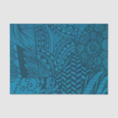 Papier Mousseline Blue Abstract Art Pattern (Recto)