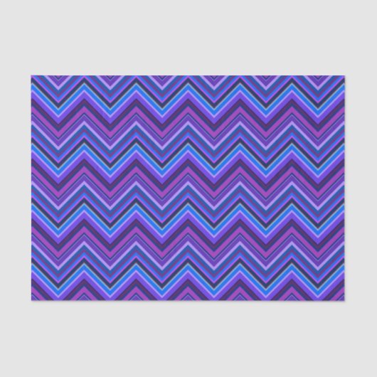 Papier Mousseline Blue and purple zigzag (Recto)