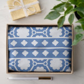 Papier Mousseline Blue and White Modern Bone Inlay Decoupage Paper (Cadeau)