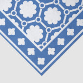 Papier Mousseline Blue and White Modern Bone Inlay Decoupage Paper (Détail)