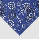 Papier Mousseline Blue Bandana Western Cowboy Adventure Ranch Amusem (Détail)
