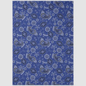 Papier Mousseline Blue Bandana Western Cowboy Adventure Ranch Amusem (Recto)