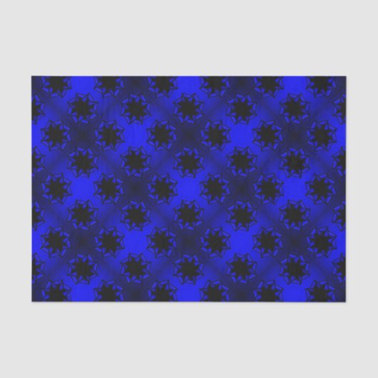 Papier Mousseline Blue Blue Gradient Star Bow (Recto)