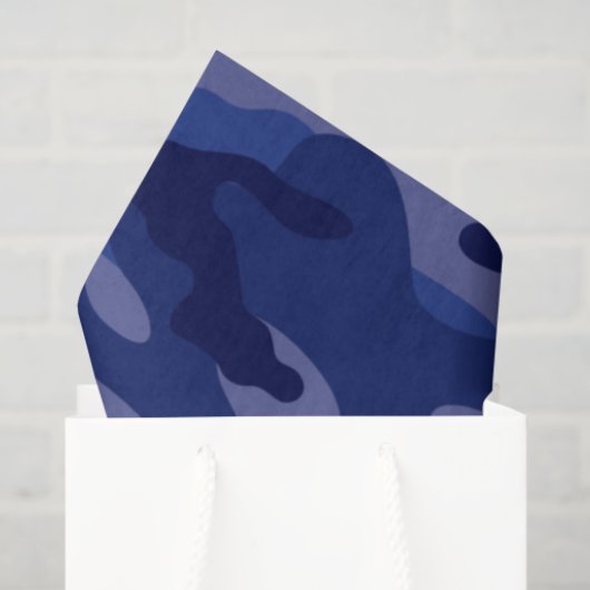 Papier Mousseline Blue Camo Adventure Sports Fun (Sac cadeau)