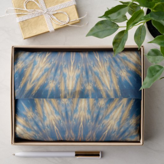 Papier Mousseline Blue Chakra Kaleidoscope Thunder_Cove (Cadeau)