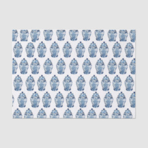 Papier Mousseline Blue Chinoiserie Ginger Jar Jars