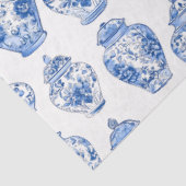Papier Mousseline Blue Chinoiserie Pattern  (Détail)