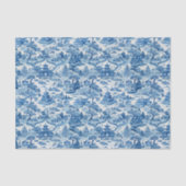 Papier Mousseline Blue Chinoiserie Porcelaine chinese (Recto)