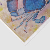 Papier Mousseline Blue Crab Salty Sidewalker Art par Elizabeth Rober (Détail)