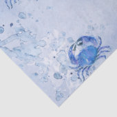 Papier Mousseline Blue Crab Watercolor (Détail)