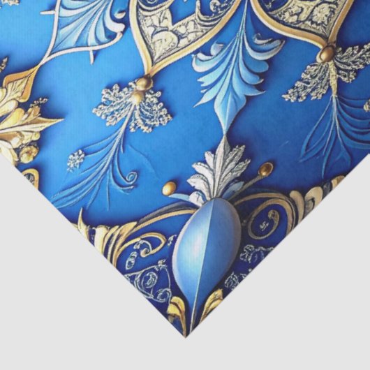 Papier Mousseline Blue Decorative Holiday Tissue Paper (Détail)