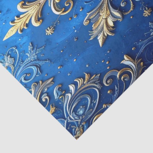 Papier Mousseline Blue Decorative Holiday Tissue Paper (Détail)