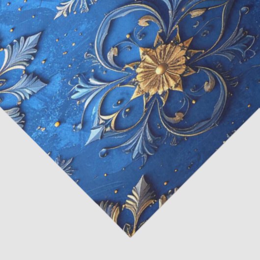 Papier Mousseline Blue Decorative Holiday Tissue Paper (Détail)