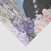 Papier Mousseline Blue Elegant Femme Floral Fancy Gown (Détail)