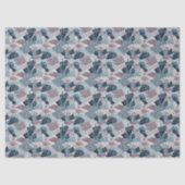 Papier Mousseline Blue et Mauve Abstrait Terrazzo Design (Recto)