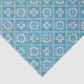 Papier Mousseline Blue Fair Isle Sweater Knit Pattern Christmas (Détail)