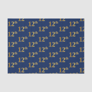 Papier Mousseline Blue, Faux Gold 12e (Douzième) Event Tissue Paper