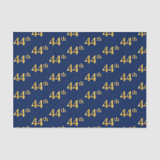 Papier Mousseline Blue, Faux Gold 44e (Quarante-quatrième) (Recto)