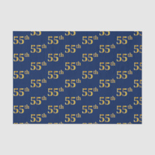 Papier Mousseline Blue, Faux Gold 55e (Cinquante-cinquième)