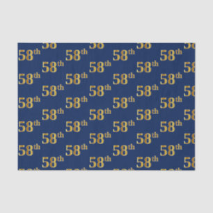 Papier Mousseline Blue, Faux Gold 58e (Cinquante-huitième)