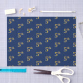 Papier Mousseline Blue, Faux Gold 5th (Fifth) Event Tissue Paper (Artisanat)