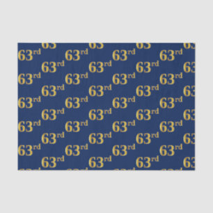 Papier Mousseline Blue, Faux Gold 63e (Soixante-troisième) événement