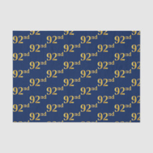 Papier Mousseline Blue, Faux Gold 92e (Quatre-vingt-dix-deuxième)