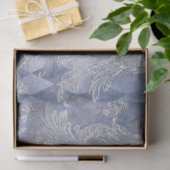 Papier Mousseline Blue Floral Skull Series Design 10 (Cadeau)