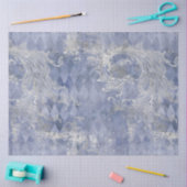 Papier Mousseline Blue Floral Skull Series Design 10 (Artisanat)