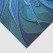 Papier Mousseline Blue Flower Fantasy Pattern, Abstract Fractal Art (Détail)