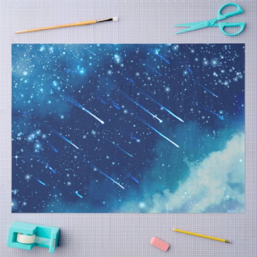 Papier Mousseline Blue Galaxy Series Design 6 (Artisanat)