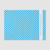 Papier Mousseline Blue Gingham Custom Text (Recto)