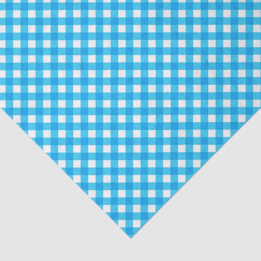 Papier Mousseline Blue Gingham Custom Text (Détail)