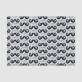 Papier Mousseline Blue Grey Black Funny Humor I Mustache (Recto)