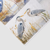 Papier Mousseline Blue Herons Collage 1 papier décolpage (Détail)