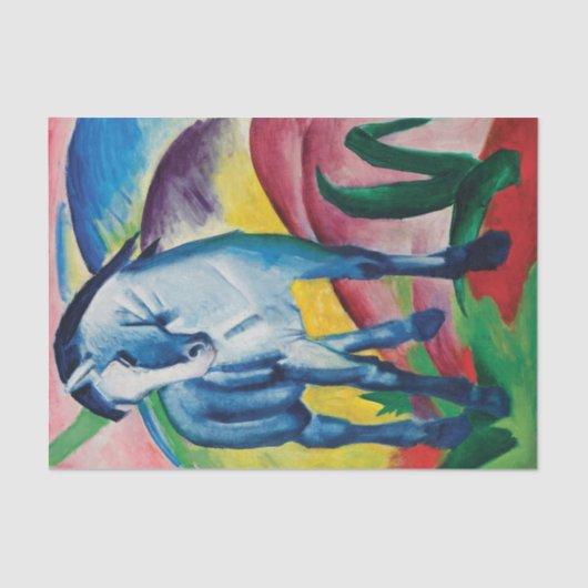 Papier Mousseline Blue Horse I par Franz Marc (Recto)