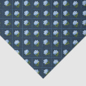 Papier Mousseline Blue Hydrangea Grand millénaire Navy (Détail)