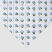 Papier Mousseline Blue Hydrangea Grandmillennial Bleu et blanc (Détail)