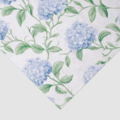 Papier Mousseline Blue Hydrangea Pattern Watercolor Floral Botanical (Détail)