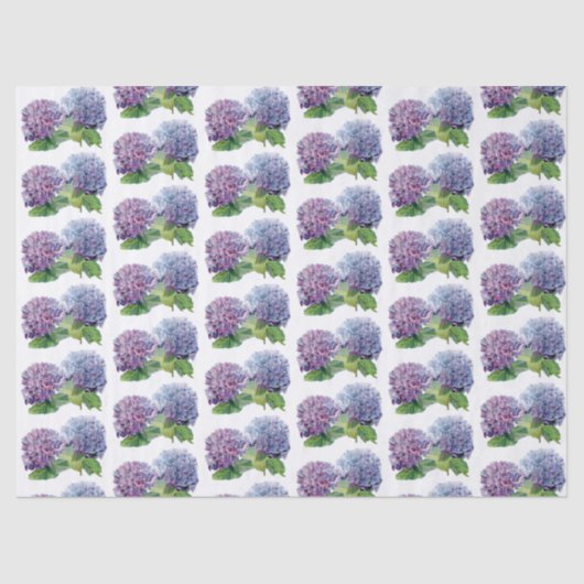 Papier Mousseline Blue Hydrangeas (Recto)