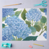 Papier Mousseline Blue Hydrangeas | Beau Jardin Floral (Artisanat)
