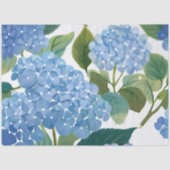 Papier Mousseline Blue Hydrangeas | Beau Jardin Floral (Recto)