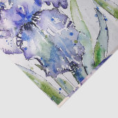 Papier Mousseline Blue Iris Art floral Aquarelle Art (Détail)