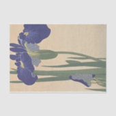 Papier Mousseline Blue Irises par Ohara Koson (Recto)