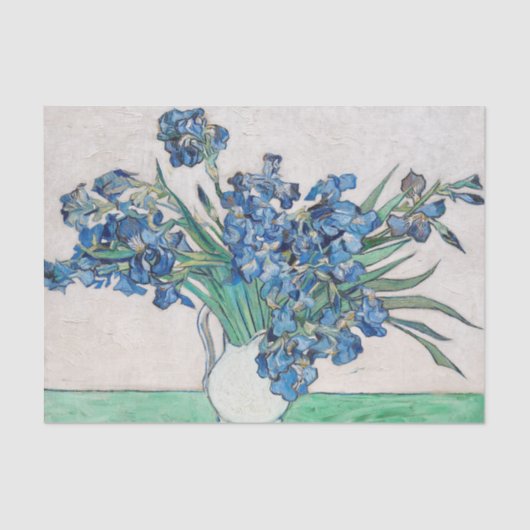 Papier Mousseline Blue Irises par Vincent Van Gogh Art (Recto)