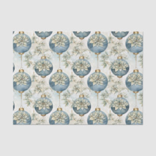 Papier Mousseline Blue Majesty Elegant Bleu Or Splendor Noël