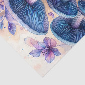Papier Mousseline Blue Milk Mushroom Watercolor Art (Détail)