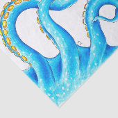 Papier Mousseline Blue Orange Tentacles (Détail)