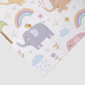 Papier Mousseline Blue Pastel Elephant Motif pour Little Boy Party (Détail)